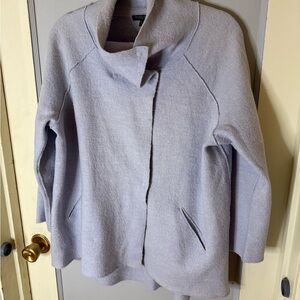 Eileen Fisher Light Purple Teddy Jacket Large Petite